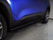 Пороги алюминиевые ''Slim line Black'' 1780 мм для автомобиля Kia Seltos 2020- TCC Тюнинг арт. KIASELT20-21B