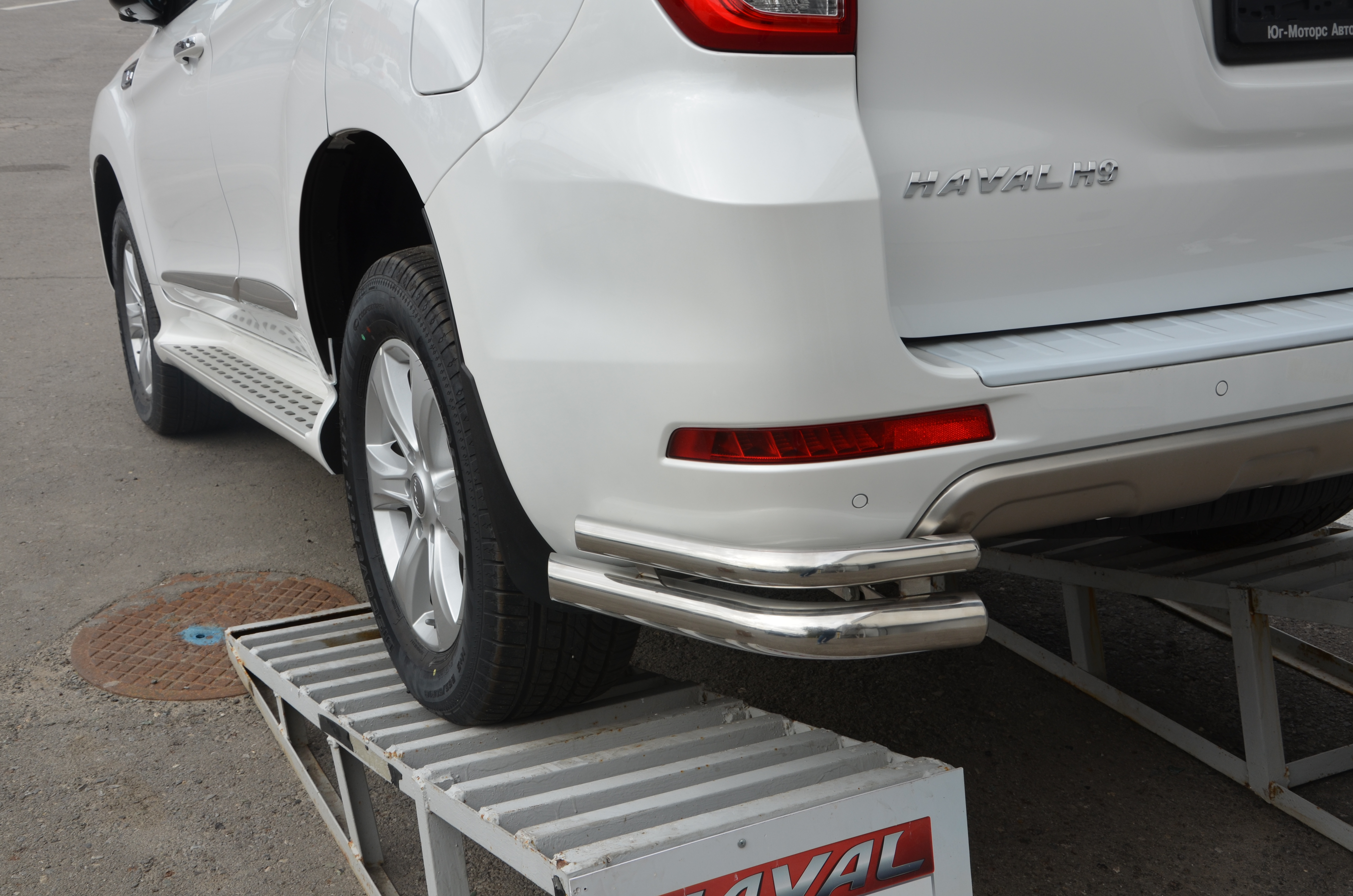 Защита заднего бампера  угловая для автомобиля Haval H9 2018 рестайлинг, Россия GWH9.18.19