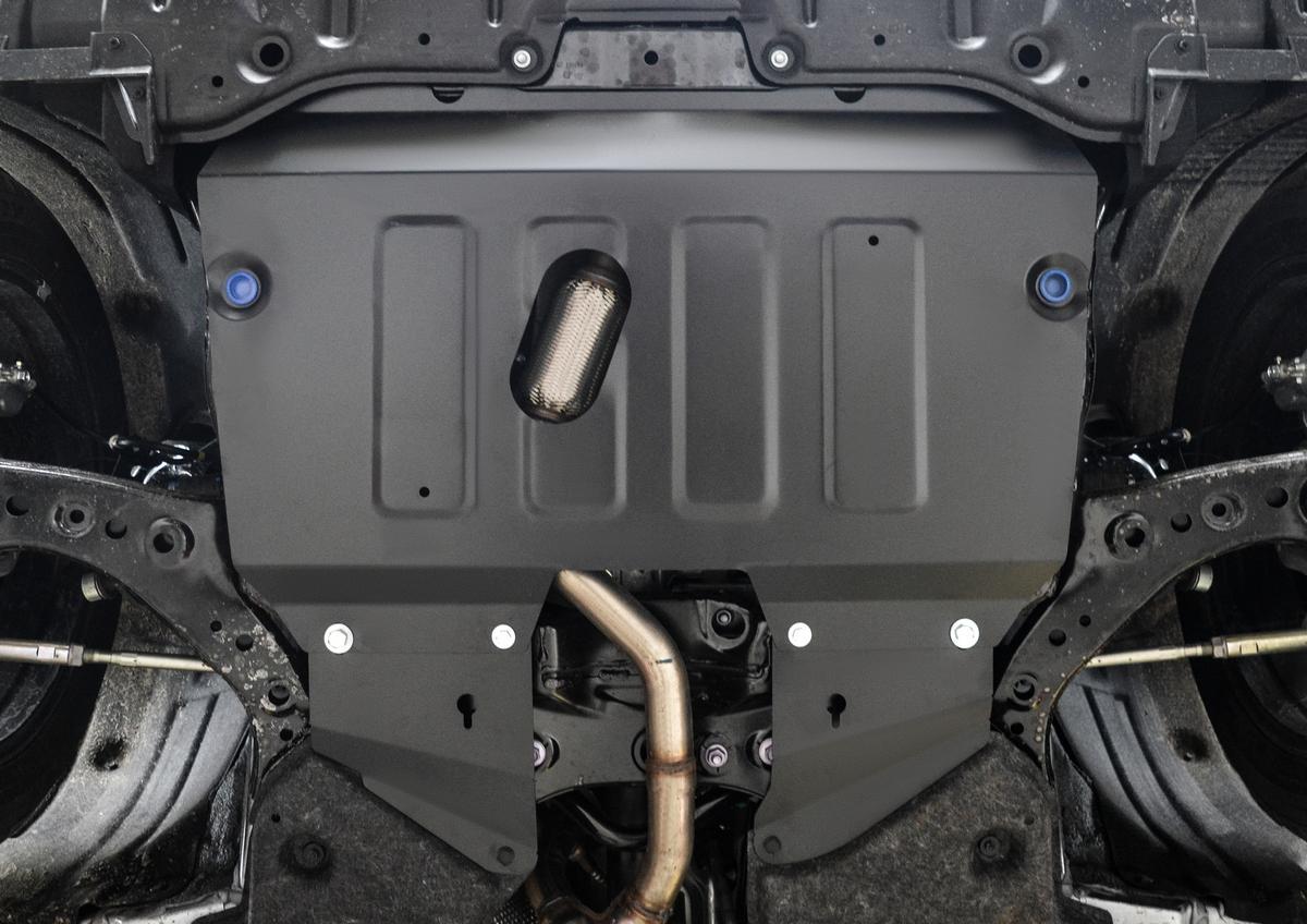 Защита картера и КПП Rival для Toyota Highlander U70 2020-н.в., сталь 1.5 мм, с крепежом, штампованная, 111.9549.1