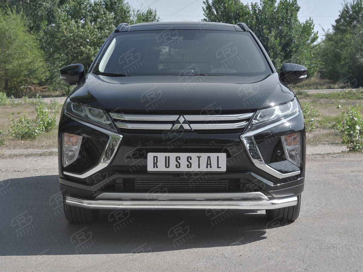 Защита переднего бампера d57 секции для автомобиля Mitsubishi ECLIPSE CROSS 2018, Slitkoff MEZ-003042