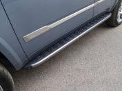 Пороги алюминиевые с пластиковой накладкой (карбон серые) 1920 мм для автомобиля Cadillac Escalade 2015 TCC Тюнинг арт. CADESC15-14GR