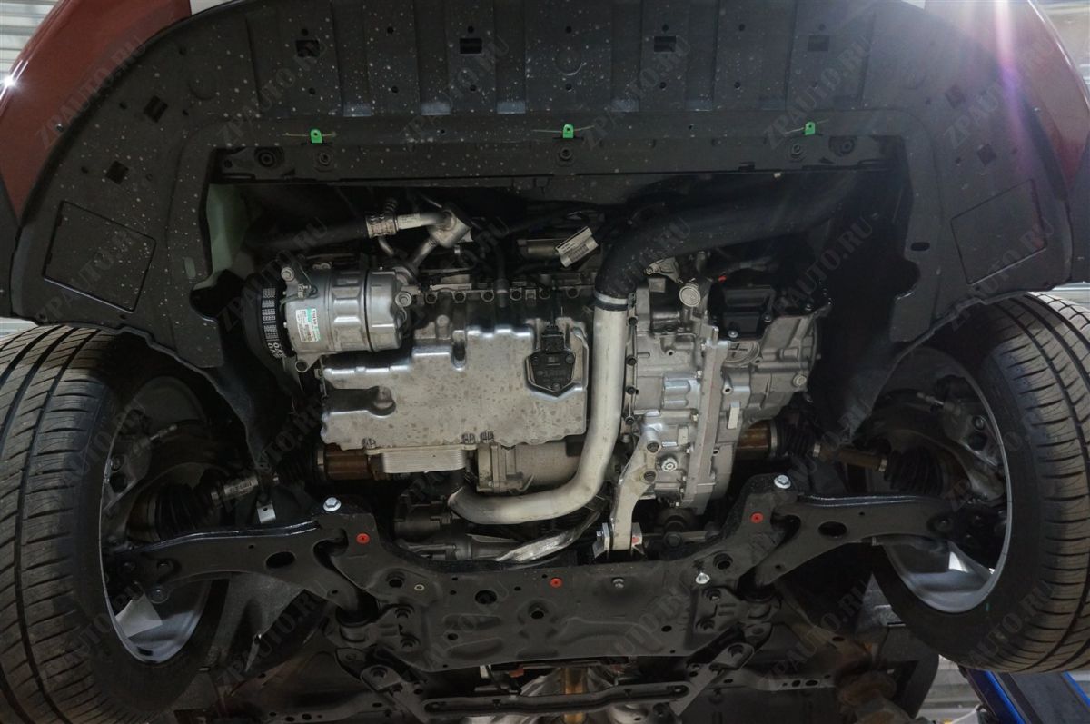 25.04ABC ЗАЩИТА КАРТЕРА ДВИГАТЕЛЯ И КПП VOLVO (ВОЛЬВО) V40 Cross Country, V-ВСЕ (2013-2016) (АЛЮМИНИЙ 4 ММ)