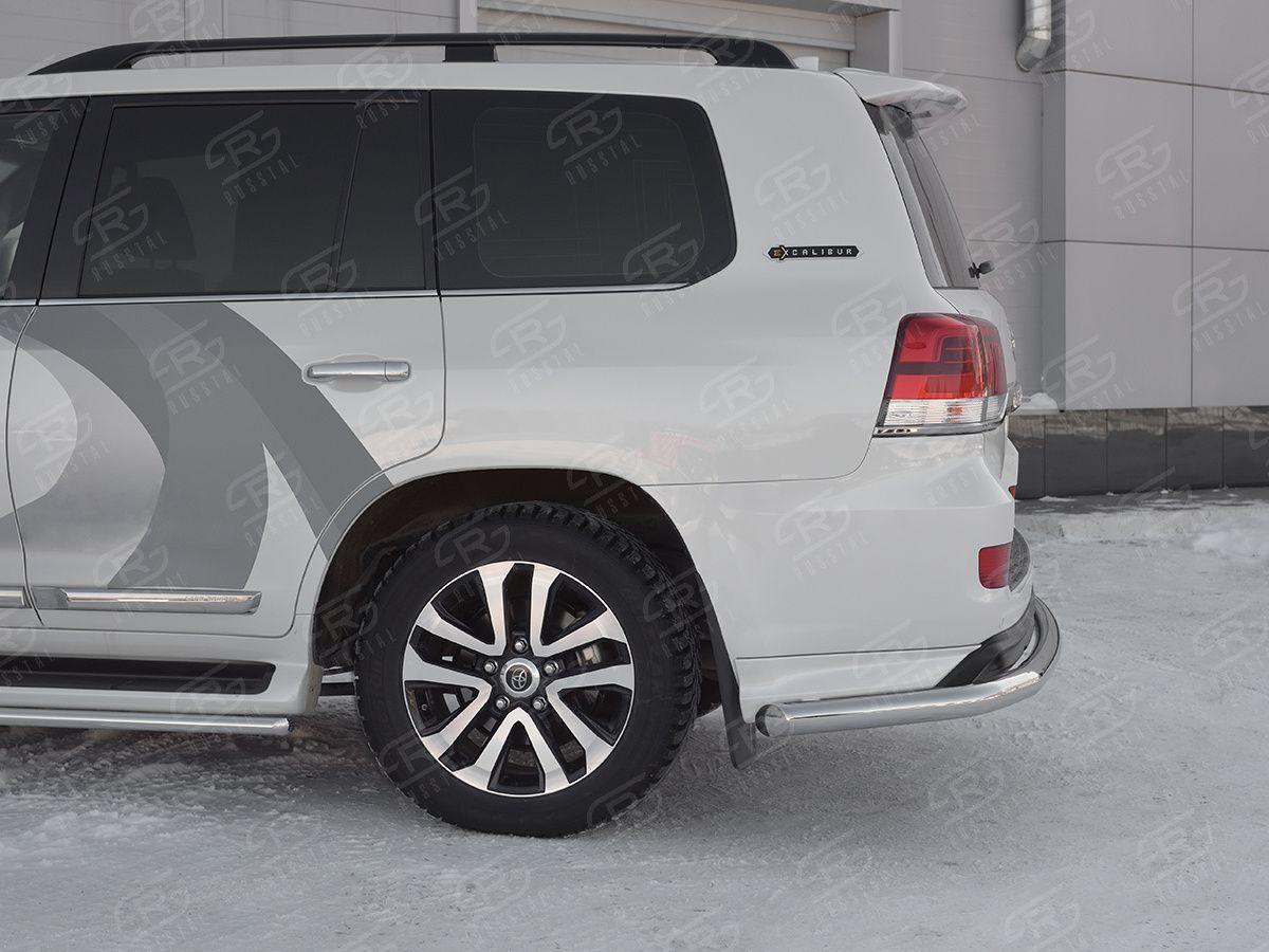 Защита заднего бампера d76 на Toyota Land Cruiser 200 2017 Excalibur, Slitkoff TLCZ-002909