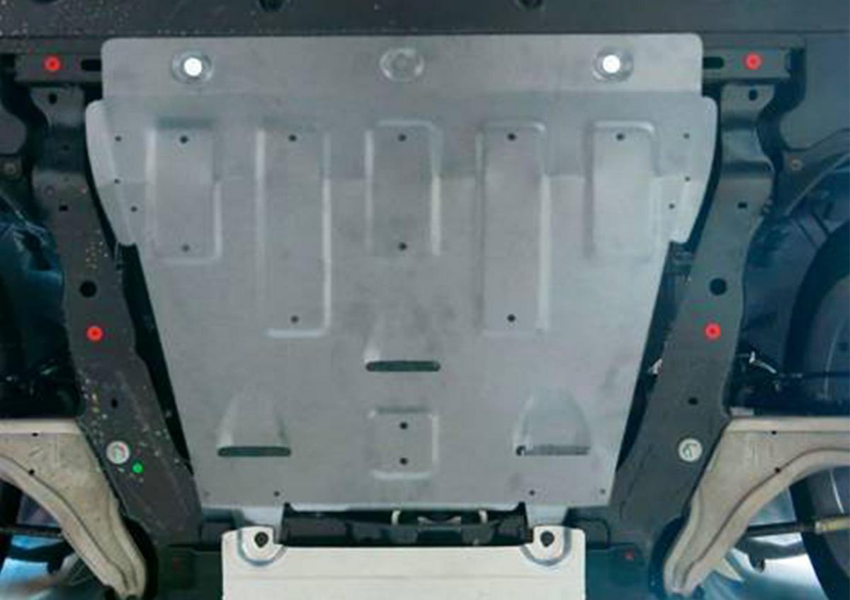 Защита картера и КПП Rival для Ford Mondeo V 2015-2019, штампованная, алюминий 4 мм, с крепежом, 333.1849.1