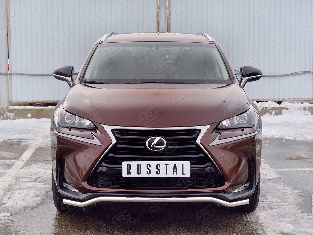 Защита переднего бампера d42 волна Lexus NX 2014, Slitkoff LNXZ-002574