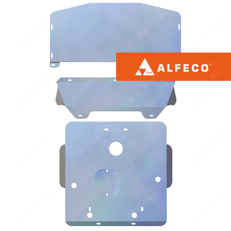 Защита  картера (3 части)  BMW 3-й серии Е46 1998-2001 V-1,6; 1,8; 2,0; 2,3 , ALFeco, алюминий 4мм, арт. ALF3402al