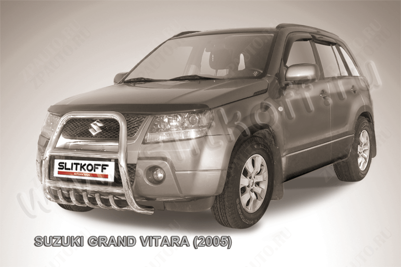 Кенгурятник d57 высокий с защитой картера Suzuki Grand Vitara (2005-2008) , Slitkoff, арт. SGV05003
