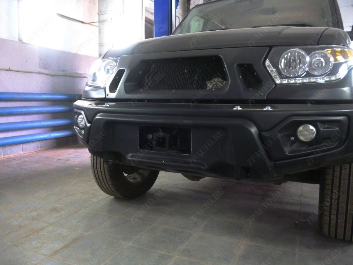 ABC.UAZ.FB.02P БАМПЕР АВС-ДИЗАЙН ПЕРЕДНИЙ UAZ ПАТРИОТ/ПИКАП/КАРГО 2005- (С ОПТИКОЙ)(ПОД ПОКРАСКУ)