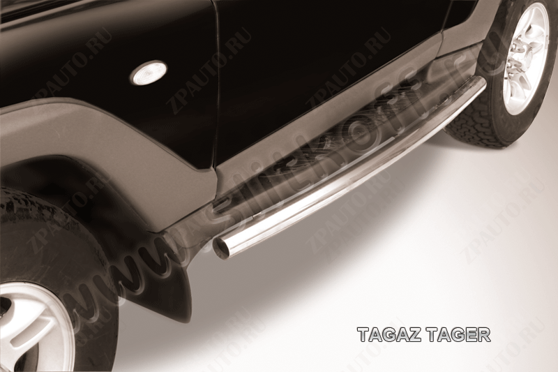 Защита штатного порога d57 TAGAZ Tager (2008-2012) , Slitkoff, арт. TAT011