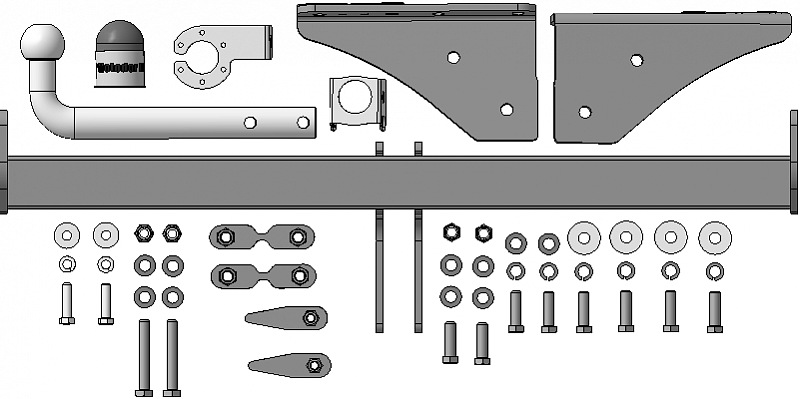 Фаркоп для CheryExeed TXL 2020-, тип шара A (оцинкованный), арт. 99002-A