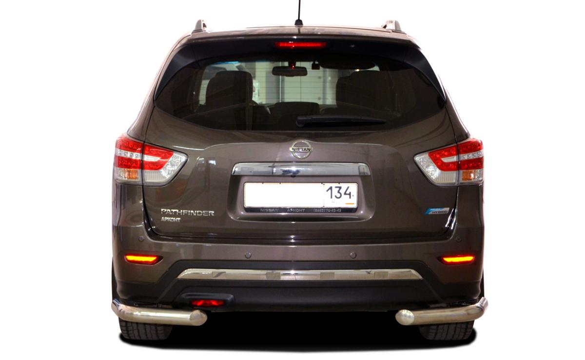 Защита заднего бампера угловая для автомобиля NISSAN Pathfinder 2015. NPF.15.17, Россия