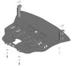 Защита АвтоСтандарт (Двигатель, Коробка переключения передач), 1,5 мм,  для BAIC X35  2019- арт. 58501