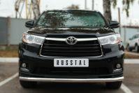 Защита переднего бампера d57 для Toyota Highlander 2013-2016, Slitkoff THRZ-001916