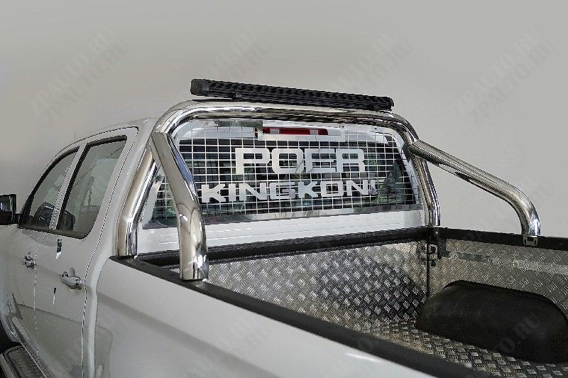 Защита кузова и заднего стекла 76,1 мм со светодиодной фарой Great Wall POER KINGKONG 2023- арт. GRWALPOERKK23-22