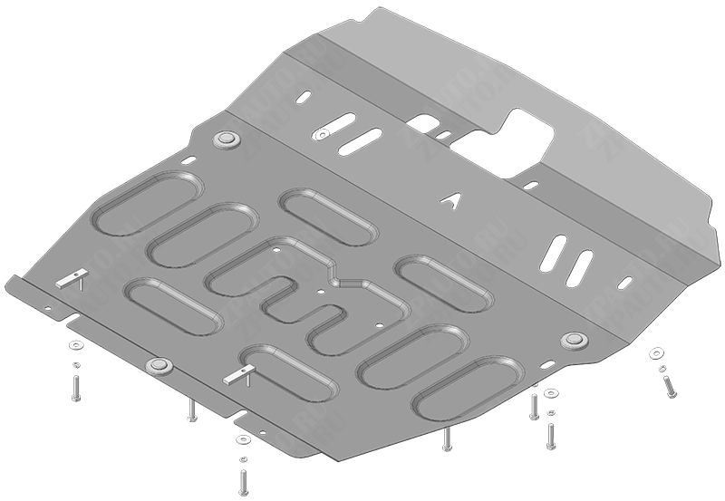 Защита АвтоСтандарт (Двигатель, Коробка переключения передач), 1, сталь для Hyundai Santa Fé II   2011-2012 арт.50917