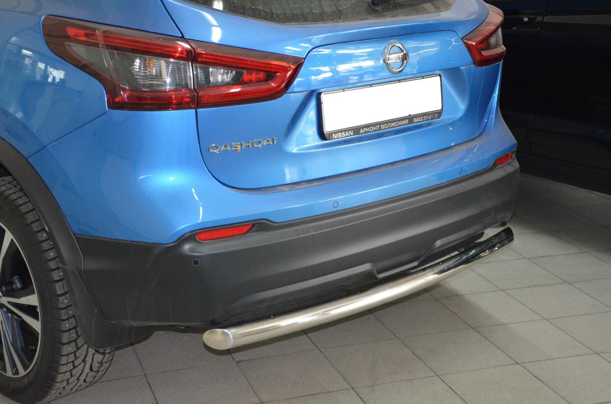 Защита заднего бампера для автомобиля Nissan Qashqai 2017 арт. NQ.17.13, Россия