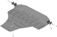 Защита стальная Мотодор (Двигатель), 2 мм,  Subaru Outback   2003-2009 арт. 72204