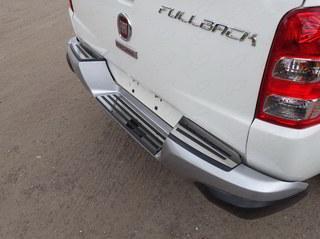 Накладки на задний бампер (лист зеркальный) 3шт для автомобиля Fiat Fullback 2016-