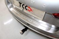 Накладка на задний бампер (лист шлифованный надпись Rapid) для автомобиля Skoda Rapid 2020- TCC Тюнинг арт. SKORAP20-17