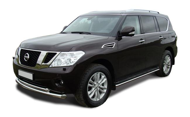 Защита переднего бампера (радиус) для автомобиля NISSAN Patrol  2010. NPL.10.04, Россия