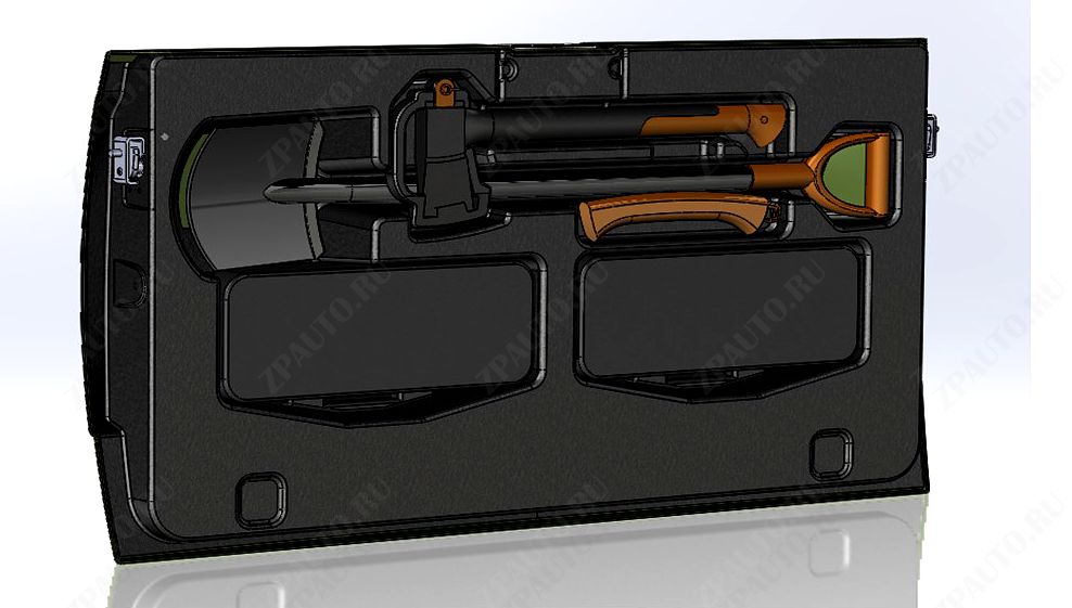 ABC.UAZ.RD.008P ДВЕРЬ ЗАДКА С ОРГАНАЙЗЕРОМ И СТОП-СИГНАЛОМ АВС-ДИЗАЙН UAZ ПИКАП 2010- (ПОД ПОКРАСКУ)