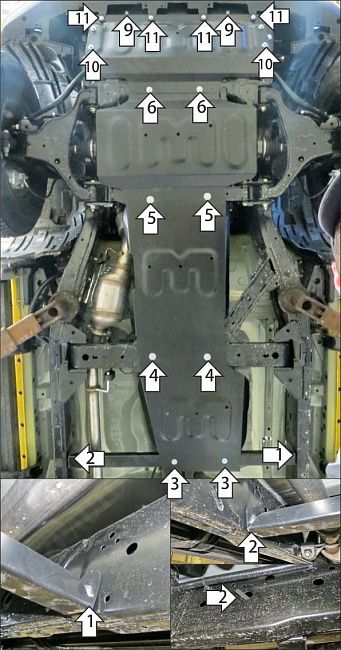 Защита АвтоСтандарт (Радиатор, Двигатель, Коробка переключения передач, Раздаточная коробка), 1,5 мм,  для Dongfeng DF6  2022- арт. 58603
