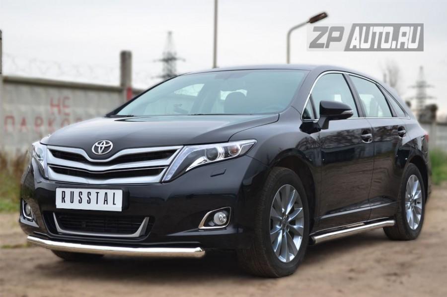 Пороги труба d57 вариант 2 для Toyota Venza 2013, Slitkoff TVT-0014782
