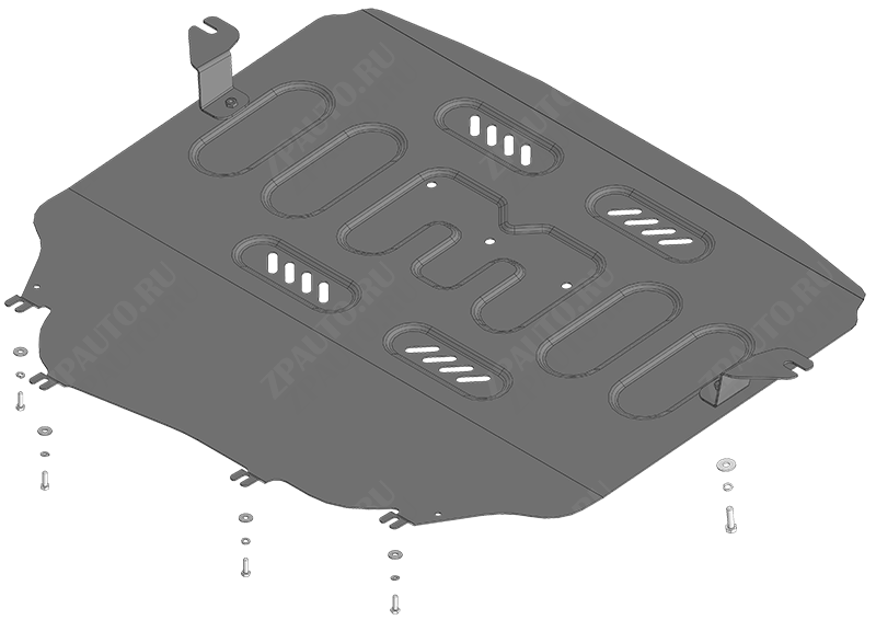 Защита стальная Мотодор (Двигатель, Коробка переключения передач), 2 мм,  для Gac GS3  2024- арт. 77805