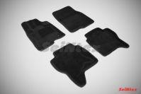 Ковры салонные 3D черные для Mitsubishi Pajero IV 2006-, Seintex 83438