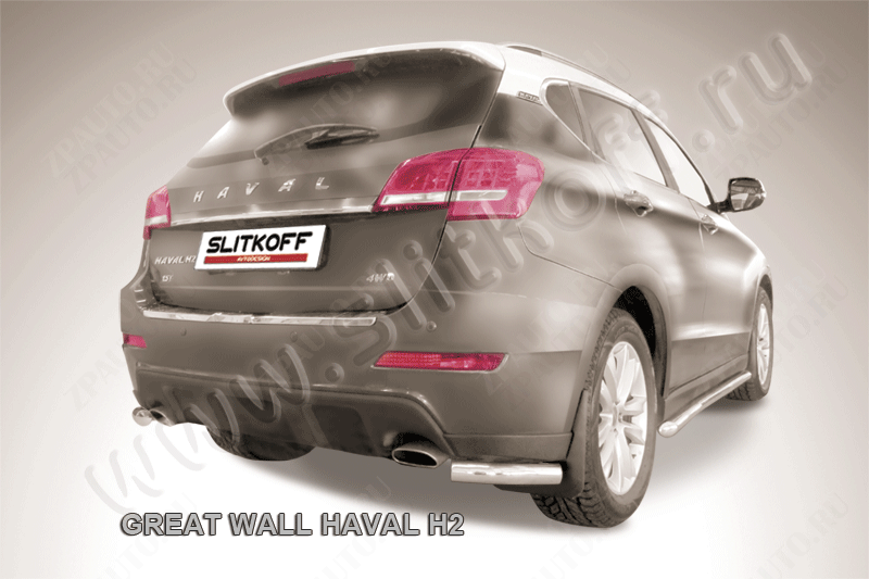 Уголки d57 Haval H2 (2014-2023) Black Edition, Slitkoff, арт. HavH2009BE