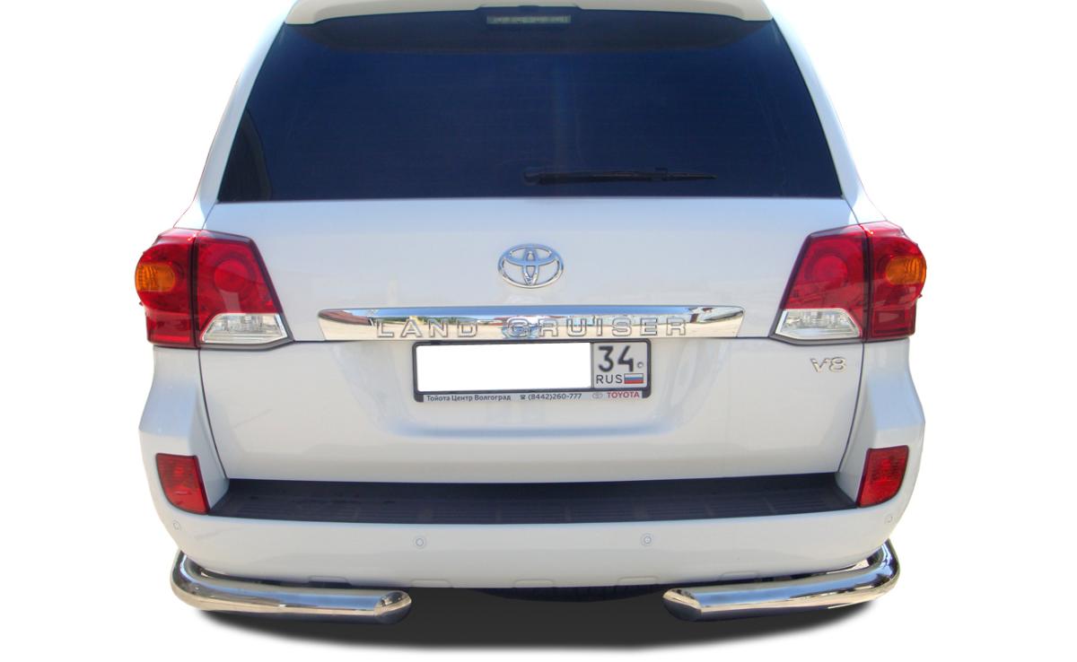 Защита заднего бампера угловая   для автомобиля TOYOTA Land Cruiser 200     2007-2012, Россия TLC200.07.18