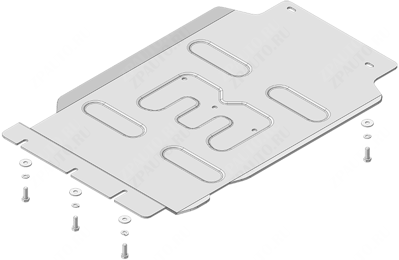 Защита алюминиевая Мотодор (Коробка переключения передач), 5 мм,  Dodge Ram 1500 RHO  2024- арт. 32920