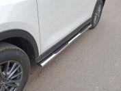 Пороги овальные с накладкой 120х60 мм для автомобиля Mazda CX-5 2012-2015, TCC Тюнинг MAZCX512-17
