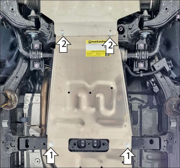 Защита алюминиевая Мотодор (Коробка переключения передач), 5 мм,  Toyota Land Cruiser Prado 250  2023- арт. 32533