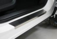 Накладки на пороги (лист шлифованный) 4шт для автомобиля Chery Tiggo 7 PRO 2020 арт. CHERTIG7P20-09