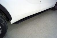 Пороги алюминиевые "Slim Line Black" 1820 мм для автомобиля Toyota Highlander 2020- арт. TOYHIGHL20-22B