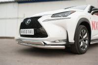 Защита переднего бампера d57/75x42 для Lexus NX 200t 2014 F Sport, Slitkoff LNXZ-002136