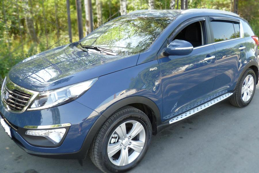 Пороги BMW style (БМВ стиль) для KIA Sportage 2010-, ZQ-QY-006, Китай