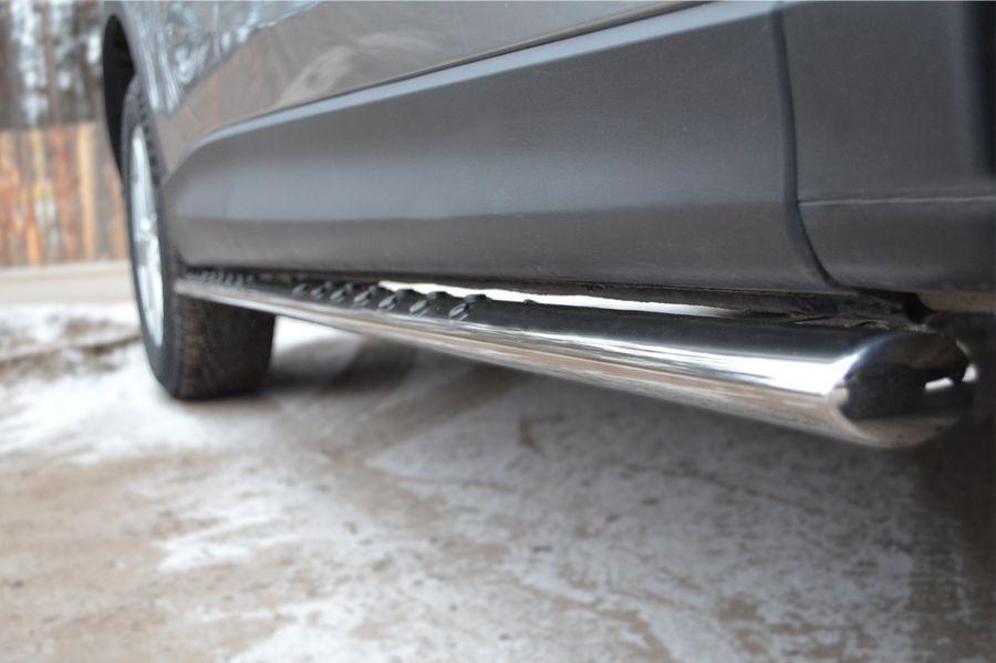 Защита порогов d75x42 с проступью для Mazda CX-5 2011, Slitkoff M5O-001137