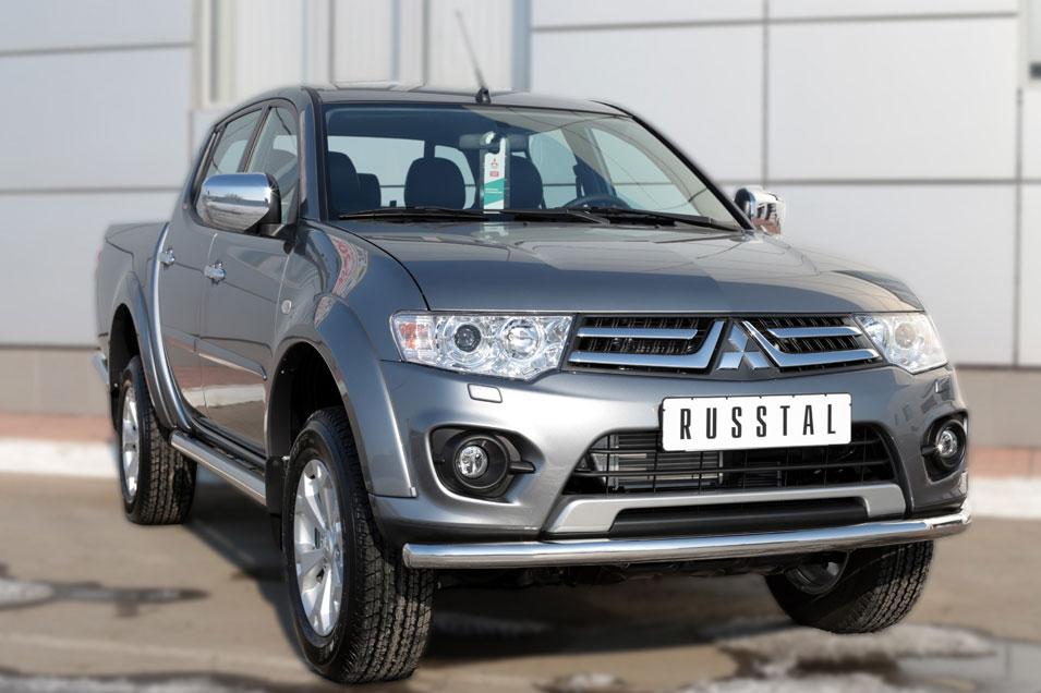 Пороги труба d76 вариант 2 для Mitsubishi L200 2014, Slitkoff MLT-0020382