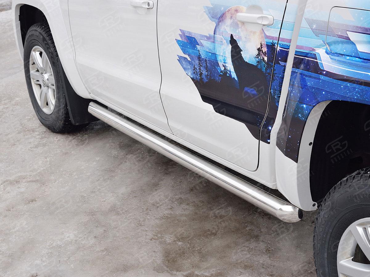 Пороги труба d76 вариант 1 Volkswagen Amarok 2016, Slitkoff VAMT-0025411