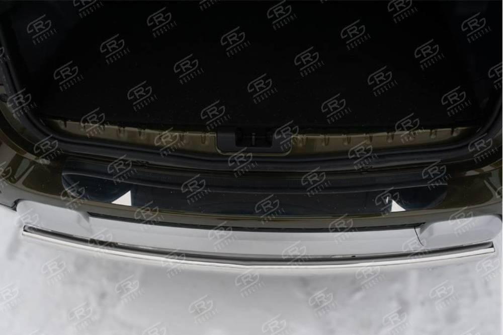 RENAULT Duster 2015 Накладка на задний бампер (лист нерж зеркальный) RDN-002189