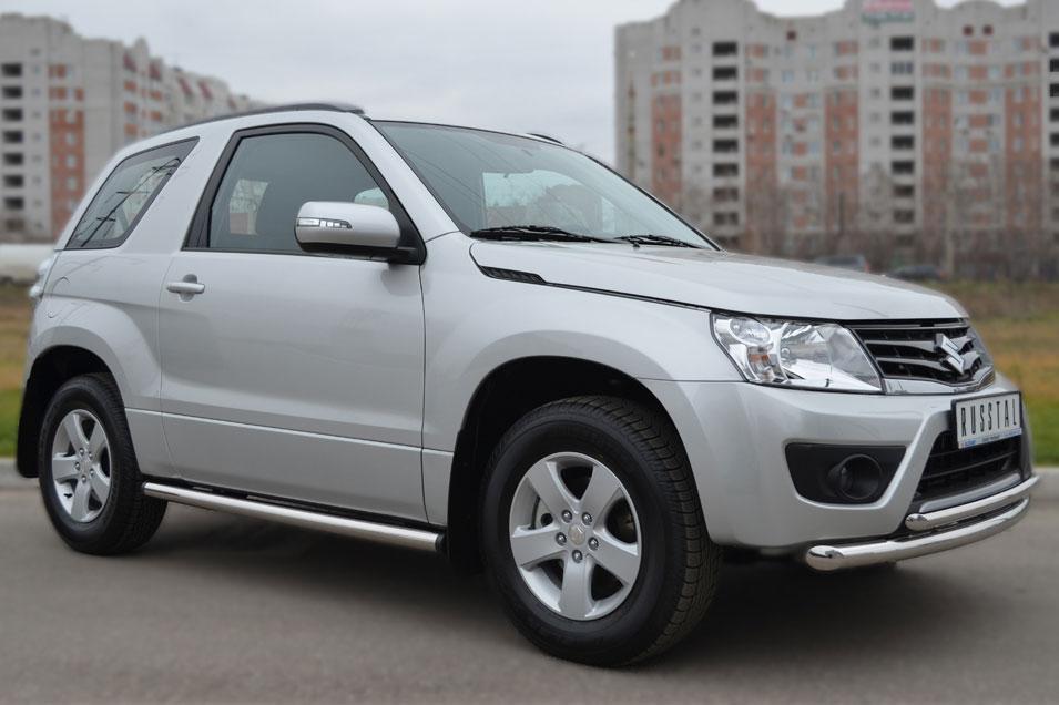 Пороги труба d57 вариант 2 для Suzuki Grand Vitara 3d 2012, Slitkoff SV3T-0011072
