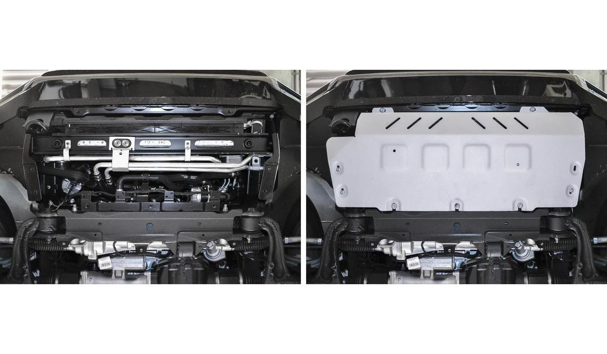 Защита радиатора Rival для Mercedes-Benz G-klasse W464 2018-н.в., штампованная, алюминий 6 мм, без крепежа, 23.3946.1.6