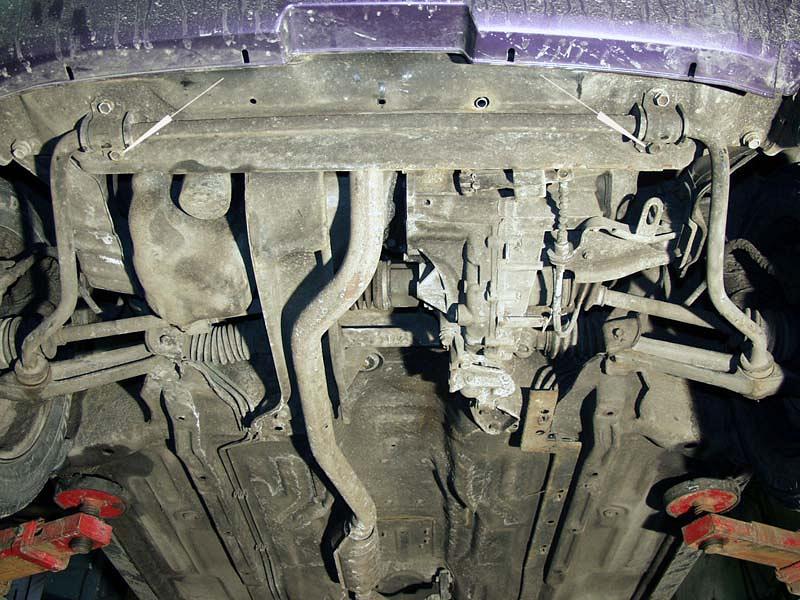 Защита картера и КПП для SUZUKI Wagon R +  1997 - 2000, V-1,0; 1,2, Sheriff, сталь 2,0 мм, арт. 23.0696