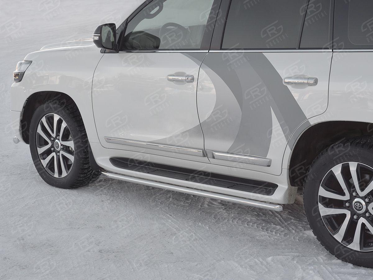 Защита порогов d42 на Toyota Land Cruiser 200 2017 Excalibur, Slitkoff TLCT-002906