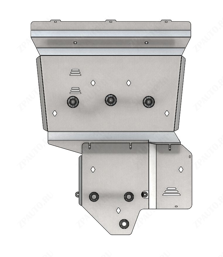 13.07ABC ЗАЩИТА КАРТЕРА ДВИГАТЕЛЯ + КПП MB V-КЛАСС V-ВСЕ, 4WD 2014- / VITO (W447) 4WD V-ВСЕ 2014- 2 ЧАСТИ (КРОМЕ V-2.0D 237 Л.С. и авто с 9 ст. АКПП) (АЛЮМИНИЙ 4 ММ)