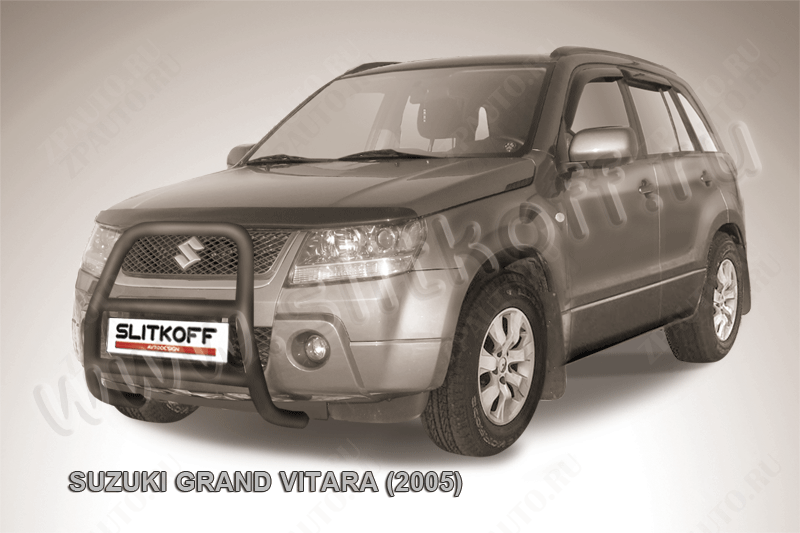 Кенгурятник d57 высокий черный Suzuki Grand Vitara (2005-2008) , Slitkoff, арт. SGV05004B
