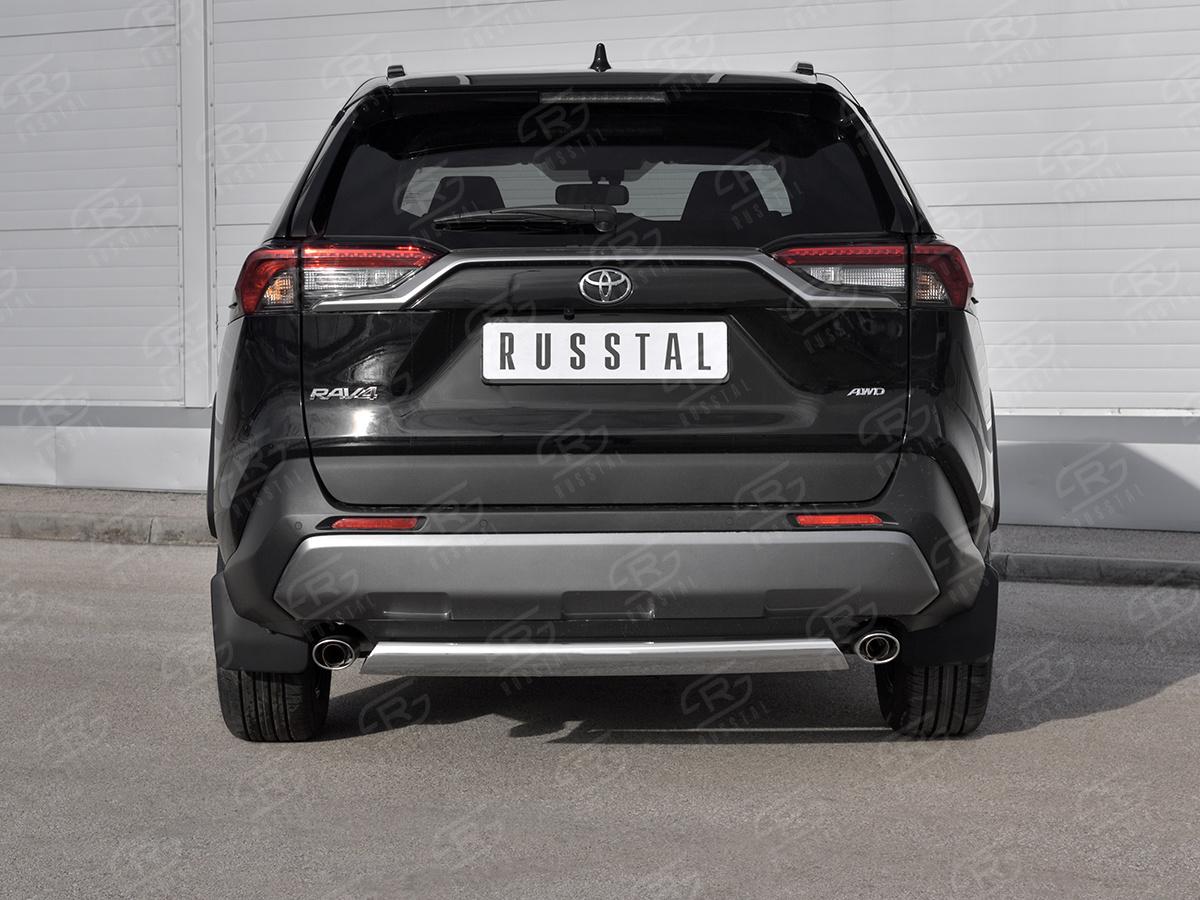 TOYOTA RAV4 2019-  Защита заднего бампера d75х42 дуга TR4Z-003368, Slitkoff