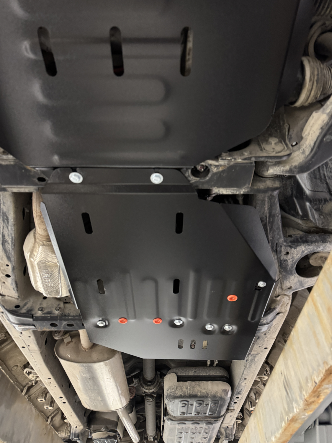 Haval H5 Pro 2023- V-2.0D 8AT 4WD (150 л.с.) комплект защиты (редуктор переднего моста, кпп и РК (2 части)), ALFeco, алюминий, 4 мм, арт. ALF5512al